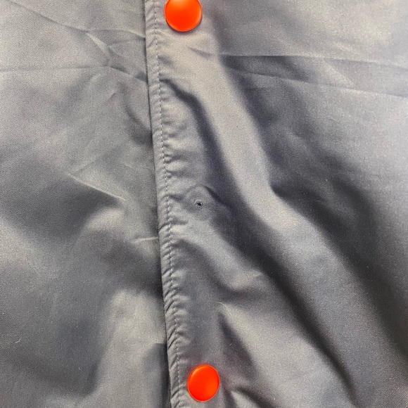 NBA Basketball White & Blue Color Block Snap Closure Bomber Jacket - Picture 5 of 10